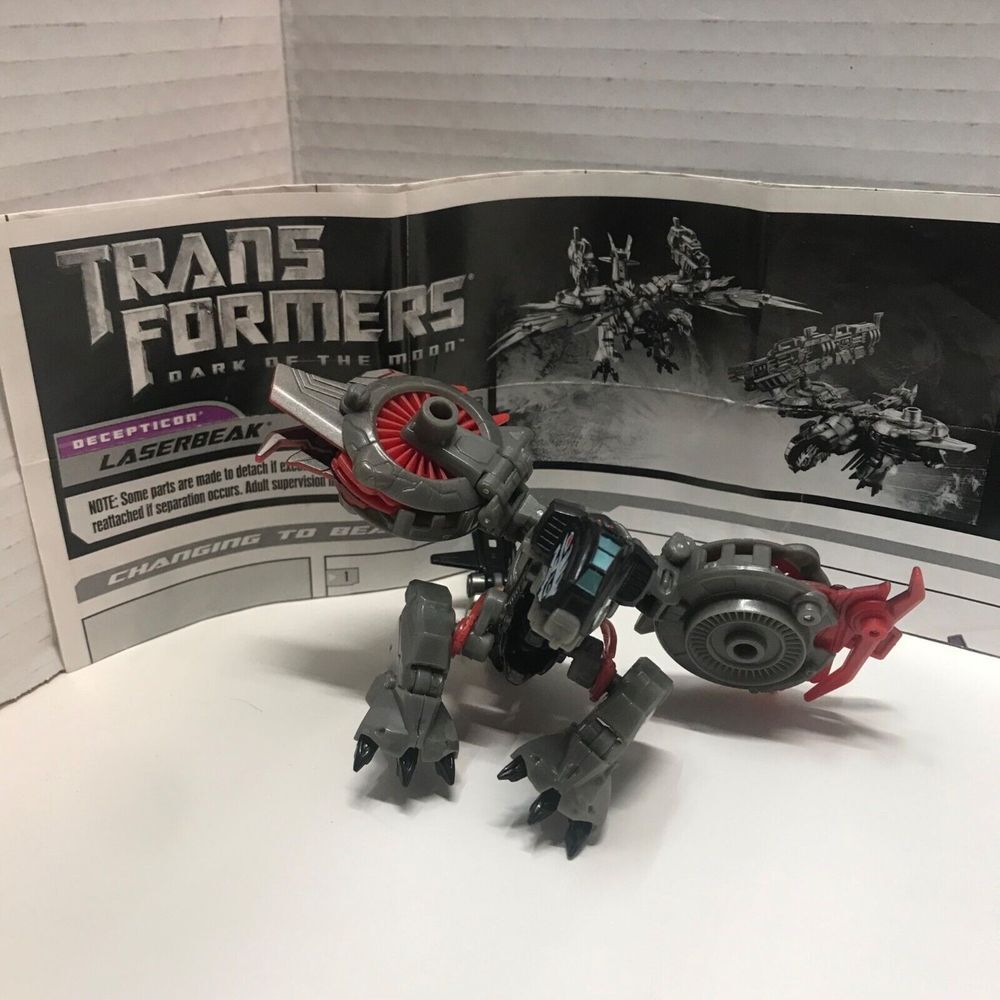 Transformers LaserBeak dark of the moon action figure + instructions missing gun